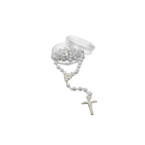 T-023 - Terço Perola Branco - 4mm