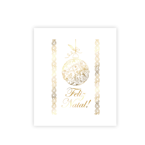 TCN-004 - Caixa Presente de Papel com Hotstamp - Feliz Natal!