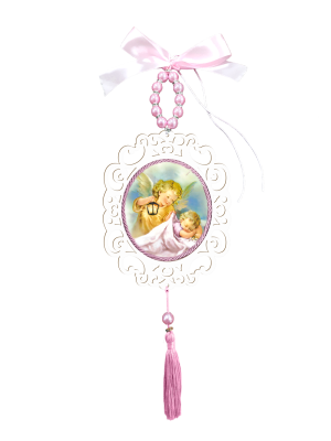 MBA-001 - Medalhão de Berço Rosa