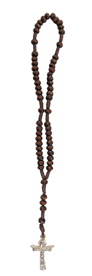 T-031 - Terço de Madeira Cristo - 6mm