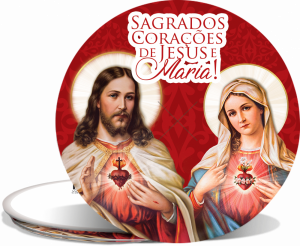 PM-013 - Protetor de Mão - Sagrados Corações de Jesus e Maria - 100 unidades