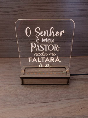 LM-006 - Luminária Eu e minha casa serviremos ao Senhor