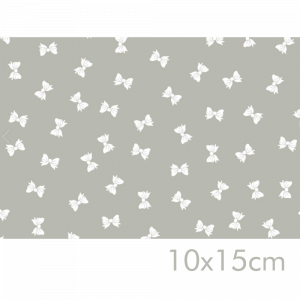 SP-004 - Saco de Presente - 10x15cm - Laços - Transparente - 50 unidades