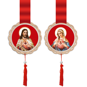 ESP-002 - Escapulário de Porta Sagrados Corações