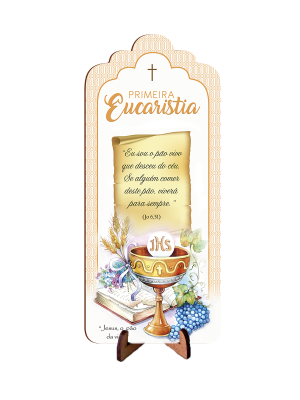 TD-013 - Tag Decorativa em MDF- Eucaristia TD-013 - Tag Decorativa em MDF- Eucaristia