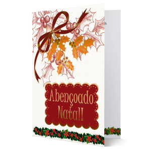 MB-162 - Cartão Abençoado Natal -  na simplicidade descobrimos a verdadeira beleza e o verdadeiro valor da nossa vida