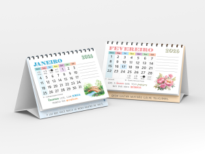 CLM-001 - Calendário de Mesa - Amizade - 6 Folhas
