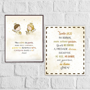 CMM-016 - Caixa MDF Batismo Bege Quadro