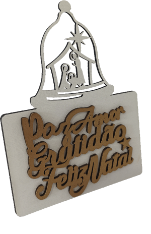 PEN-002 - Placa de Enfeite Natal - Paz, Amor, Gratidão, Feliz Natal PEN-002 - Placa de Enfeite Natal - Paz, Amor, Gratidão, Feliz Natal