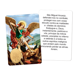 SH-005 - Santinho Hotstamp São Miguel Arcanjo