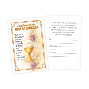 LP-008 - Lembrancinha de Eucaristia  - 100 unidades LP-008 - Lembrancinha de Eucaristia  - 100 unidades