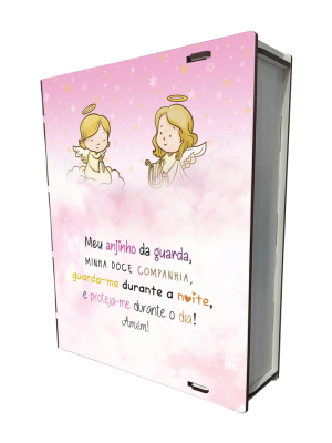 CMM-022 - Caixa MDF Anjo da Guarda rosa
