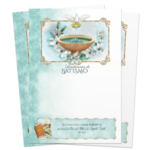LS-061 - Lembrança de Batismo - Sem texto LS-061 - Lembrança de Batismo - Sem texto