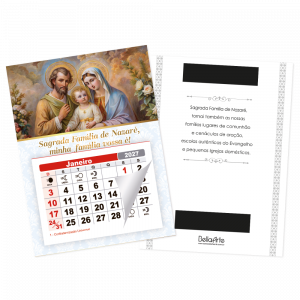 PCL-010 - Calendário Postal Sagrada Família c/ refil e imã