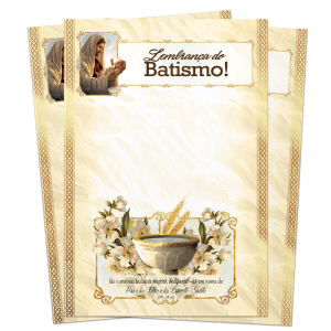 LS-060 - Lembrança de Batismo - Sem texto LS-060 - Lembrança de Batismo - Sem texto