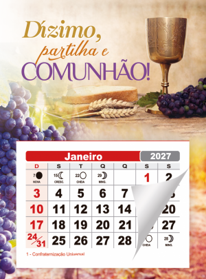 PCL-005 - Calendário Postal com imã, para Dizimistas
