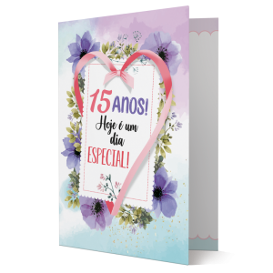 M-014 - Cartão Aniversário de 15 anos M-014 - Cartão Aniversário de 15 anos