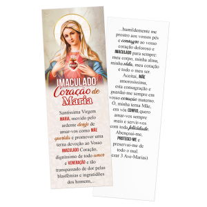 MP-006 - Marca Página - Imaculado Coração de Maria - 50 unidades