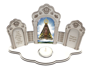 OMV-002 - Oratório com Vela Nossa Senhora Aparecida OMV-002 - Oratório com Vela Nossa Senhora Aparecida