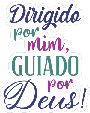 CBAP-009 - Adesivo Guiado por Deus Pequeno