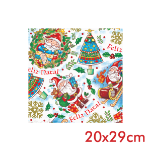 SPN-006 - Saco de Presente - Feliz Natal - 50 unidades