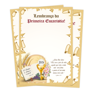 LS-009 - Lembrança de Primeira Eucaristia - Sem texto