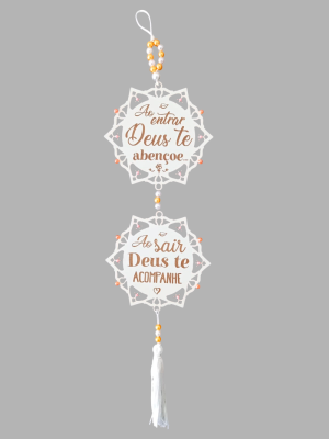 AF-020 - Adorno Frase Ao entrar Deus te abençoe