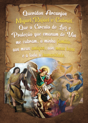 PA4-037 - Pôster Três Arcanjos - 10 unidades