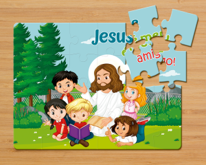JB-001 - Quebra-Cabeça Jesus é meu amigo
