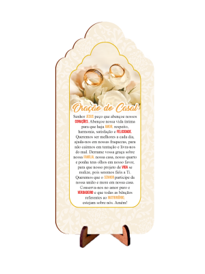 TD-017 - Tag Decorativa Oração do Casal em MDF TD-017 - Tag Decorativa Oração do Casal em MDF
