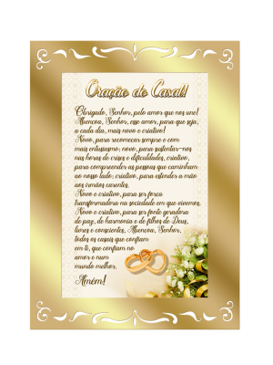 QMI-042 - Quadro Decorativo Oração do Casal