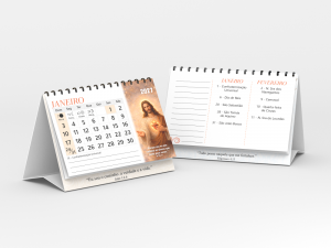 CLM-002 - Calendário de Mesa - Religioso - 13 Folhas