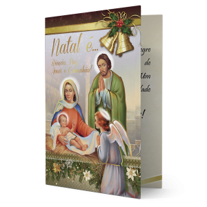 PB-057 - Cartão - Natal é...Benção, Paz, Amor e Comunhão! PB-057 - Cartão - Natal é...Benção, Paz, Amor e Comunhão!