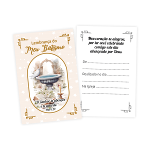 LP-001 - Lembrancinha de Batismo - 100 unidades