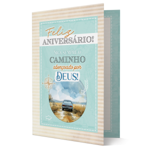 M-017 - Cartão Feliz aniversário!