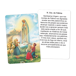 SA-010 - Santinhos Auto Brilho Nossa Senhora de Fátima SA-010 - Santinhos Auto Brilho Nossa Senhora de Fátima