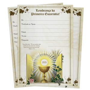 LB-005 - Lembrança de Primeira Eucaristia LB-005 - Lembrança de Primeira Eucaristia
