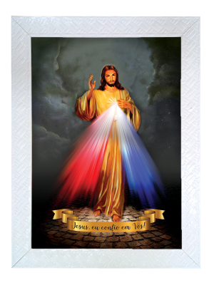 QTM-008 - Quadro de tecido M - Jesus Misericordioso