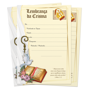LB-038 - Lembrança de Crisma LB-038 - Lembrança de Crisma