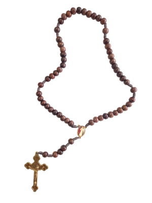 T-047 - Terço de Madeira Jesus Misericordioso - 8mm