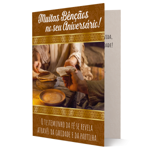 D-010 - Cartão Dizimista O testemunho da fé se revela através da caridade e da partilha