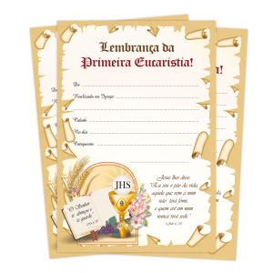 LB-009 - Lembrança de Primeira Eucaristia LB-009 - Lembrança de Primeira Eucaristia