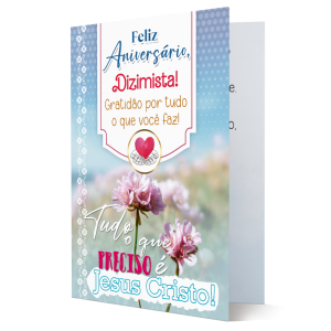 Cartão Feliz Aniversário Dizimista! - D-007 Cartão Feliz Aniversário Dizimista! - D-007