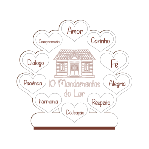 EFM-001 - Enfeite 10 mandamenos do Lar