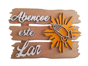 PF-020 - Quadro de Mesa Deus, abençoa este lar