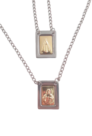 EI-011 - Escapulário Aparecida Dourado EI-011 - Escapulário Aparecida Dourado