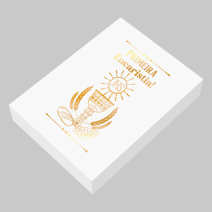 TC-005 - Caixa Presente de Papel com Hotstamp - Primeira Eucaristia