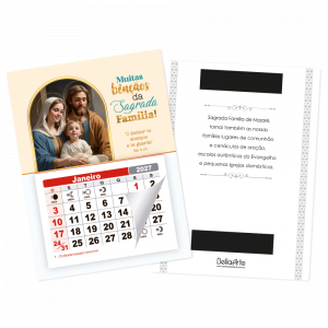 PCL-011 - Calendário Postal Sagrada Família c/ refil e imã