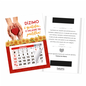 PCL-004 - Calendário Postal c/ refil e imã, para dizimistas