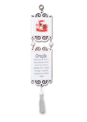 AM-016 - Adorno Anjo da Guarda Branco AM-016 - Adorno Anjo da Guarda Branco